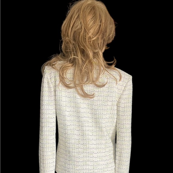 St John collection blue green ivory jacket/sleeveless top/pants
suit size 10/M - Picture 7 of 16